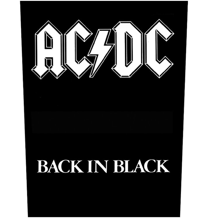 AC/DC - 'Back In Black' Back Patch