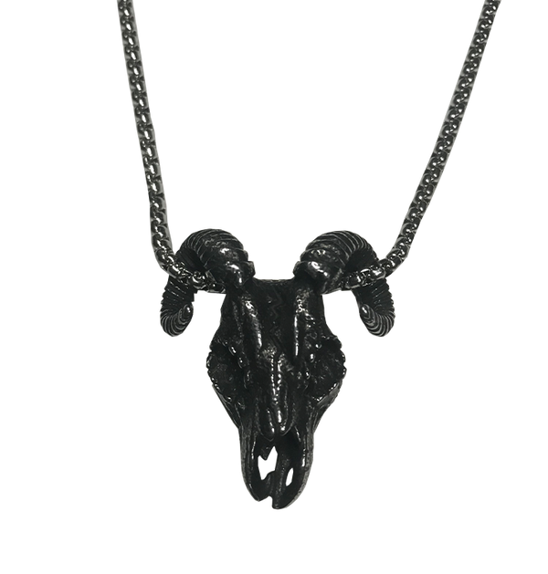BAG OV BONES - 'Horned One' Metal Pendant With Chain