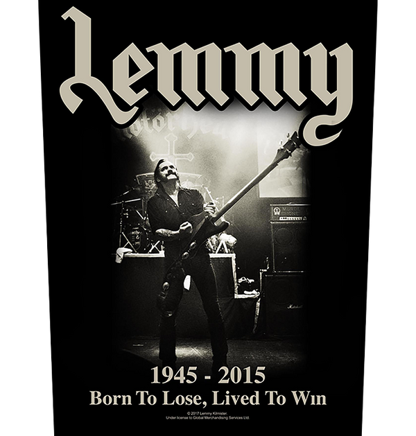 LEMMY - 'Lived to Win' Back Patch