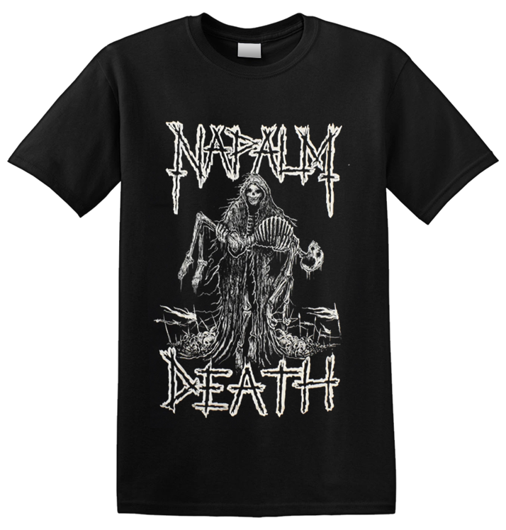NAPALM DEATH Reaper T Shirt White Ink