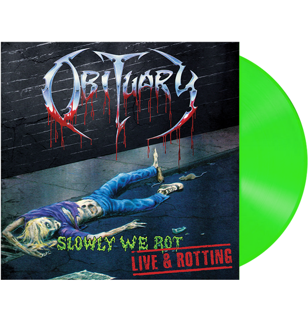 OBITUARY - 'Slowly We Rot - Live and Rotting' Slime Green LP