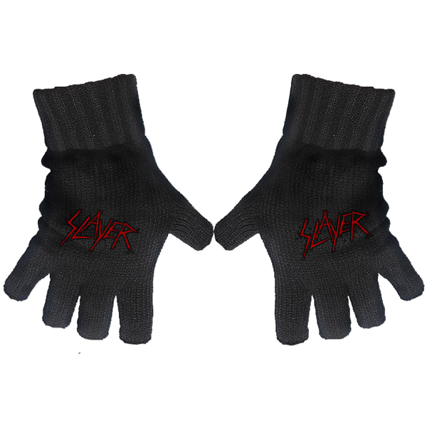 SLAYER - 'Scratched Logo' Fingerless Gloves