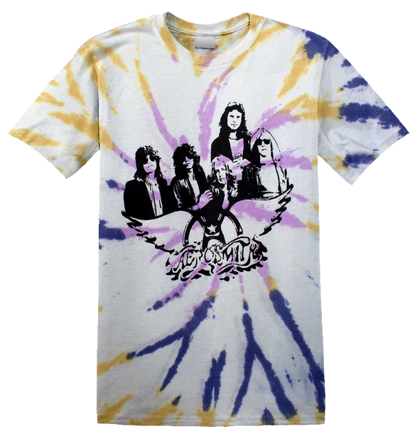 AEROSMITH - 'Photo Wings' T-Shirt (Dip-Dye)