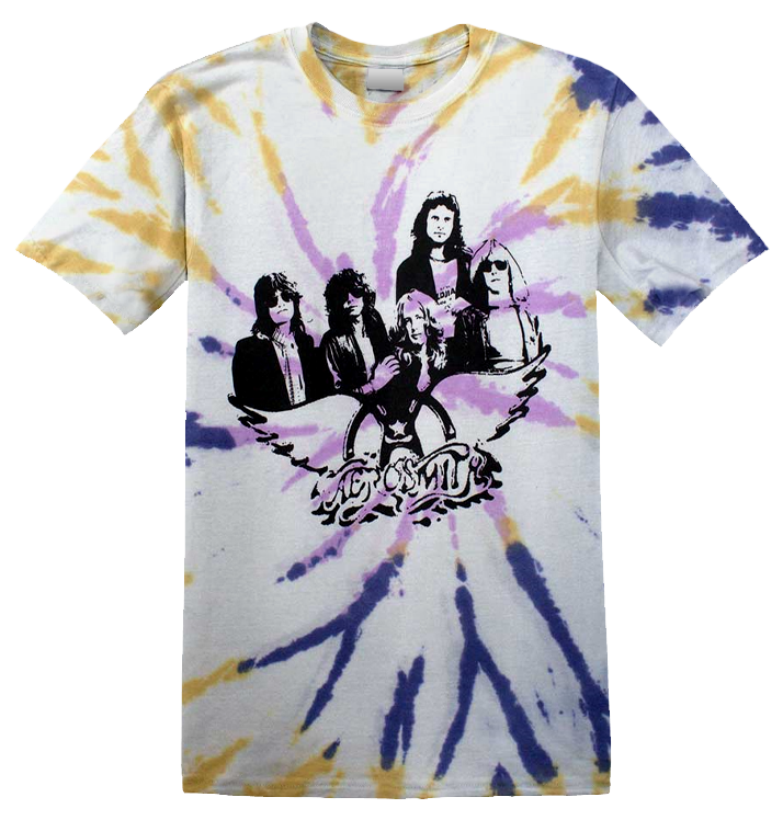 AEROSMITH - 'Photo Wings' T-Shirt (Dip-Dye)
