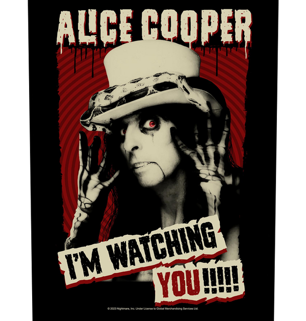 ALICE COOPER - 'I'm Watching You' Back Patch