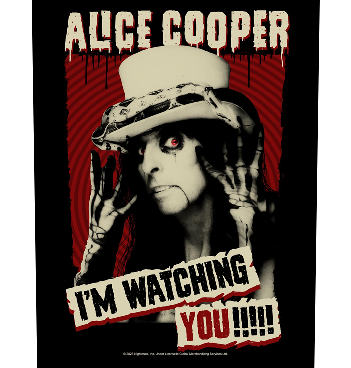 ALICE COOPER - 'I'm Watching You' Back Patch