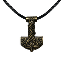 BAG OV BONES - 'Asgard, Midgard, Utgard' Metal Pendant With Leather Cord (Brass)