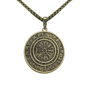 BAG OV BONES - 'Compass' Metal Pendant With Chain (Brass)