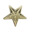 BAG OV BONES - 'The Golden Goat' Metal Pin