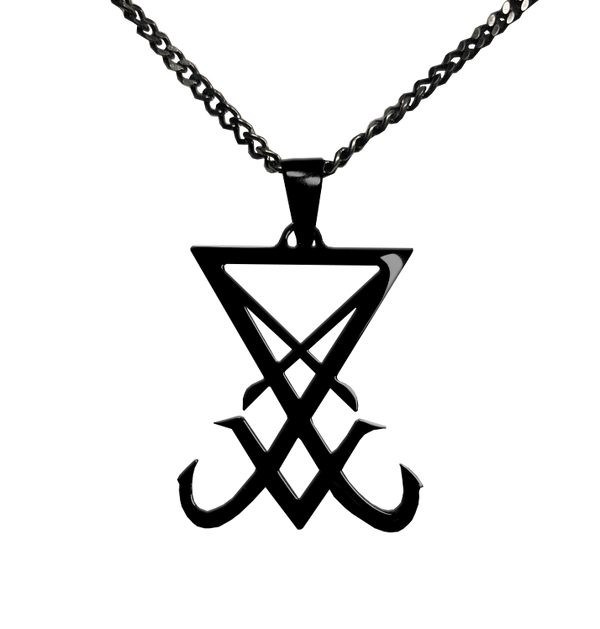 BAG OV BONES - 'Morningstar' Metal Pendant with Chain (Black)