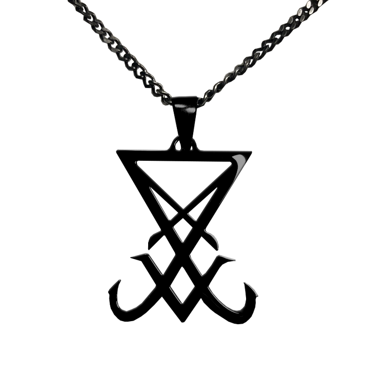 BAG OV BONES - 'Morningstar' Metal Pendant with Chain (Black)