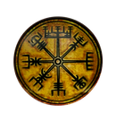 BAG OV BONES - 'Odin's Compass' Magnet (Yellow)