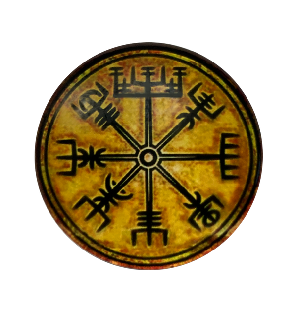 BAG OV BONES - 'Odin's Compass' Magnet (Yellow)