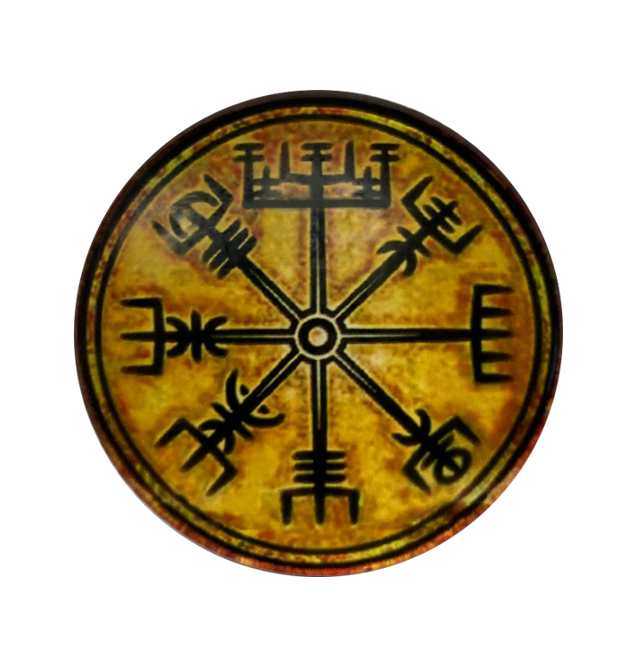 BAG OV BONES - 'Odin's Compass' Magnet (Yellow)