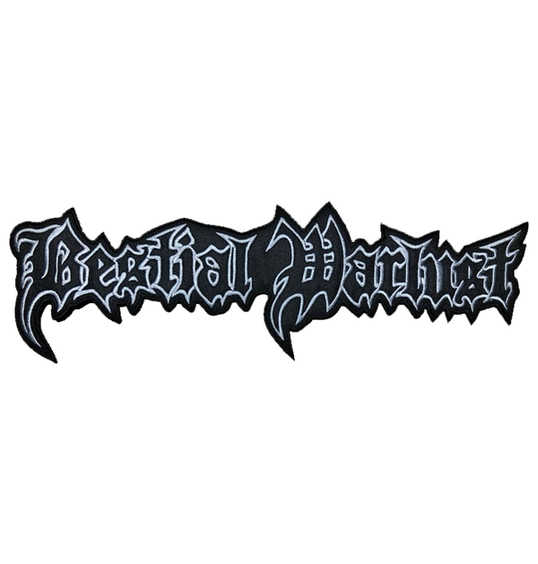 BESTIAL WARLUST - 'Logo' Large Patch (Silver/Grey)