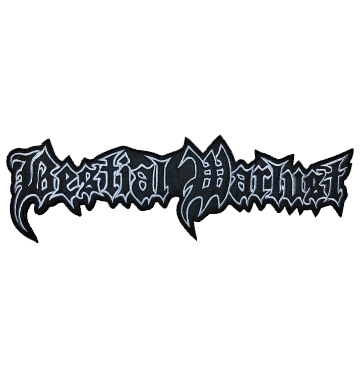 BESTIAL WARLUST - 'Logo' Large Patch (Silver/Grey)