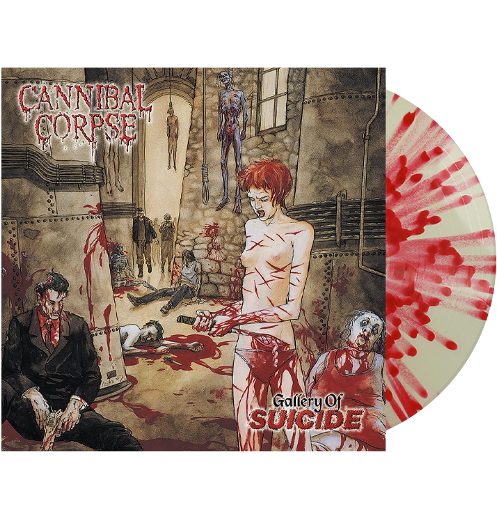 CANNIBAL CORPSE - 'Gallery Of Suicide' LP (Offwhite w/ Red Splatter)