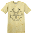 BAG OV BONES - 'Baphomet Pentagram' T-Shirt (Citrine Tie-Dye)
