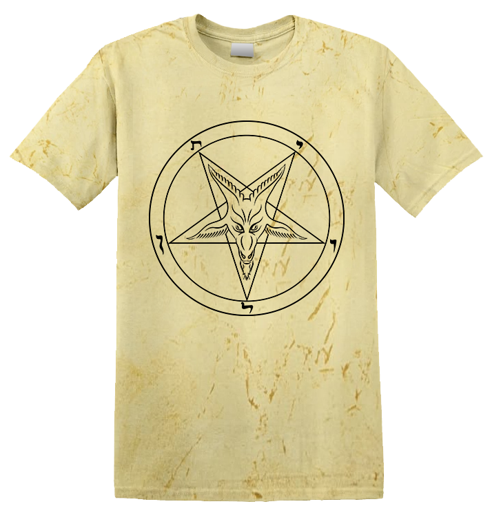 BAG OV BONES - 'Baphomet Pentagram' T-Shirt (Citrine Tie-Dye)