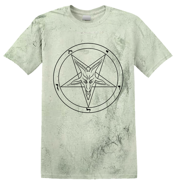 BAG OV BONES - 'Baphomet Pentagram' T-Shirt (Fern Tie-Dye)