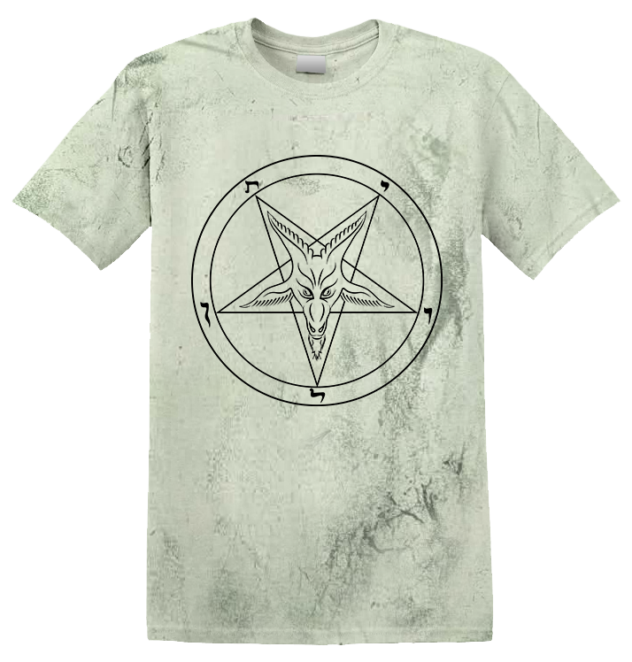 BAG OV BONES - 'Baphomet Pentagram' T-Shirt (Fern Tie-Dye)