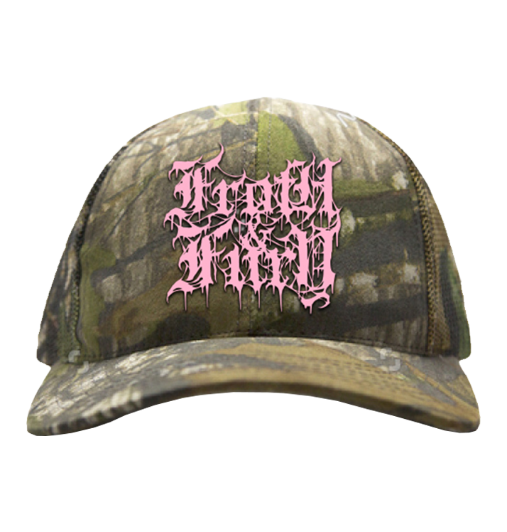FROTH & FURY - 'Stacked Death Metal Logo' Camo Cap (PREORDER)