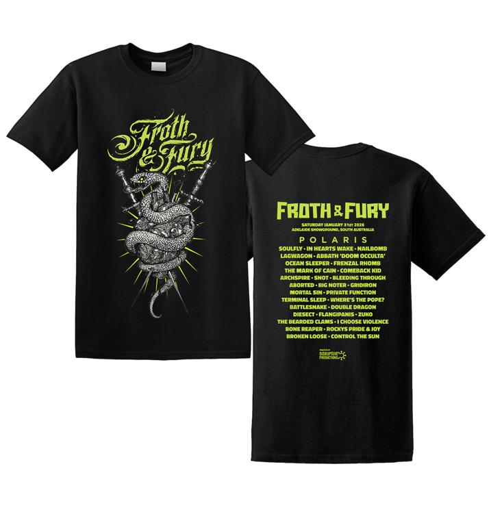 FROTH & FURY - 'Snake Heart Adelaide' T-Shirt (PREORDER)