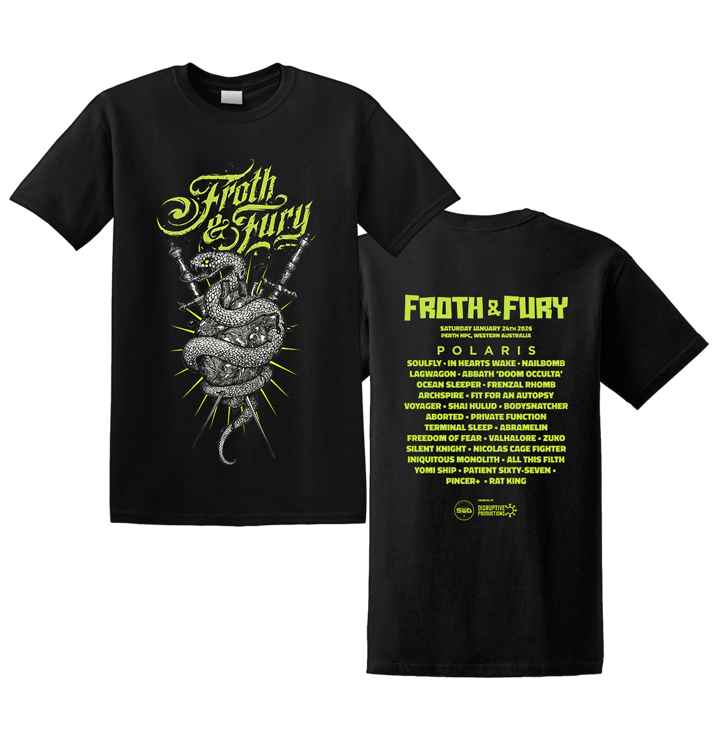 FROTH & FURY - 'Snake Heart Perth' T-Shirt (PREORDER)