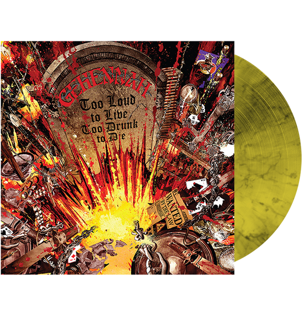 GEHENNAH - 'Too Loud To Live, Too Drunk To Die' LP (Marble)
