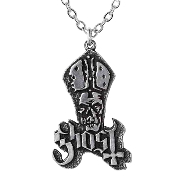 GHOST - 'Logo' Metal Pendant With Chain