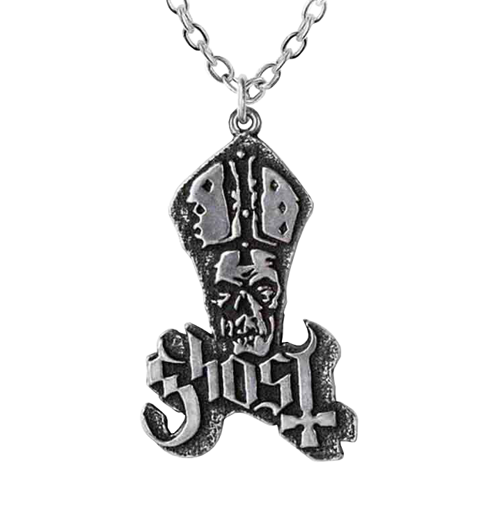 GHOST - 'Logo' Metal Pendant With Chain