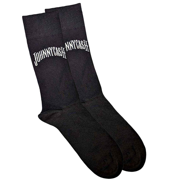 JOHNNY CASH - 'Man In Black Logo' Socks (Charcoal Grey)