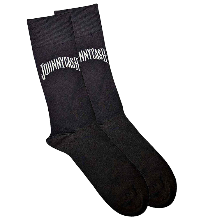 JOHNNY CASH - 'Man In Black Logo' Socks (Charcoal Grey)