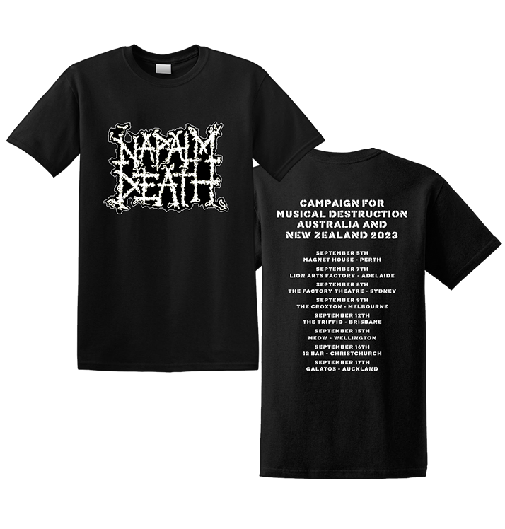 NAPALM DEATH - 'Aus & NZ Tour Campaign For Musical Destruction' T-Shirt