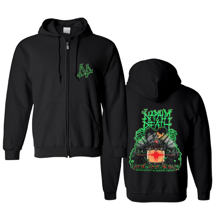 Napalm Death 2008 cheapest Zip Up Hoodie L