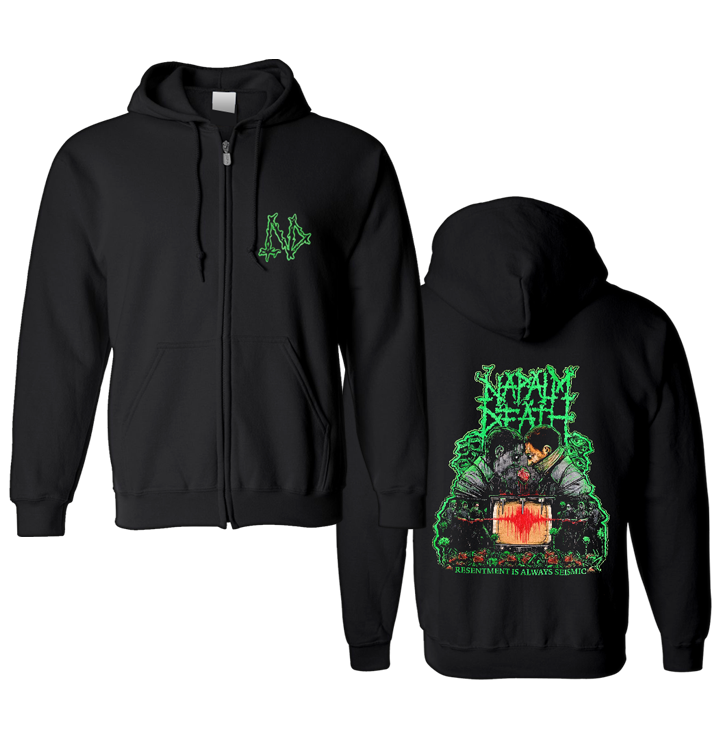 NAPALM DEATH - 'Resentment Is Alway Seismic' Zip-Up Hoodie