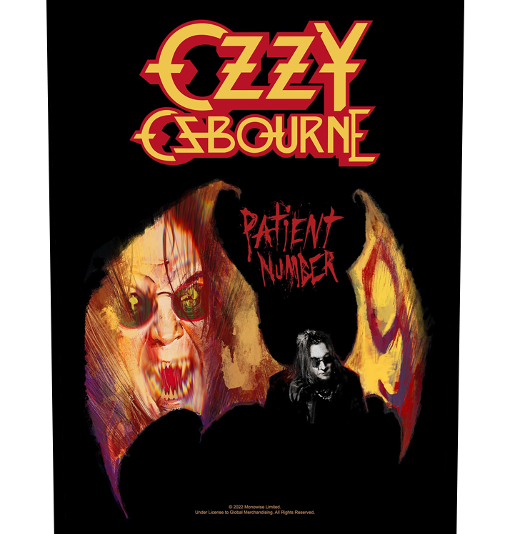 OZZY OSBOURNE - 'Patient No. 9' Back Patch