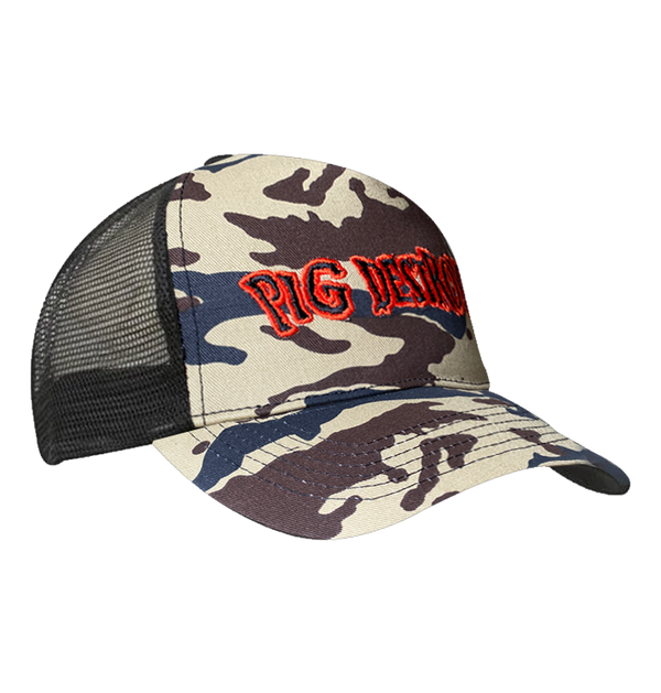 PIG DESTROYER - 'Camo Logo' Trucker Hat