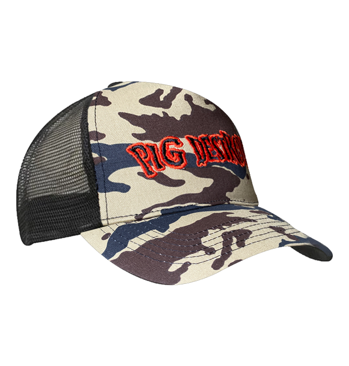PIG DESTROYER - 'Camo Logo' Trucker Hat