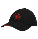 SLAYER - 'Pentagram Logo' Baseball Hat (Red Lining)