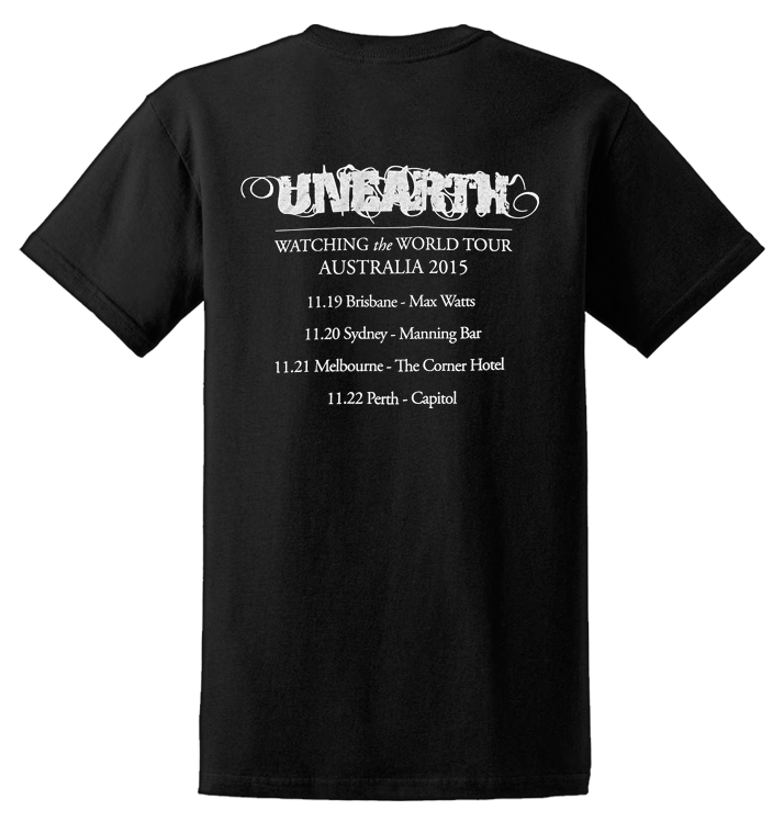 UNEARTH - 'Watching The World Tour - Aus 2015' T-Shirt
