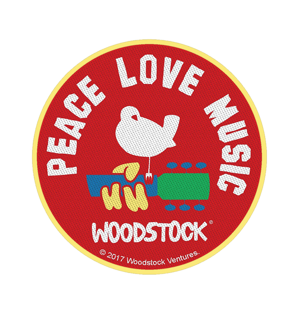 WOODSTOCK - 'Peace Love Music' Patch