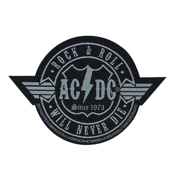 AC/DC - 'Rock n Roll Will Never Die' Cut-out Patch