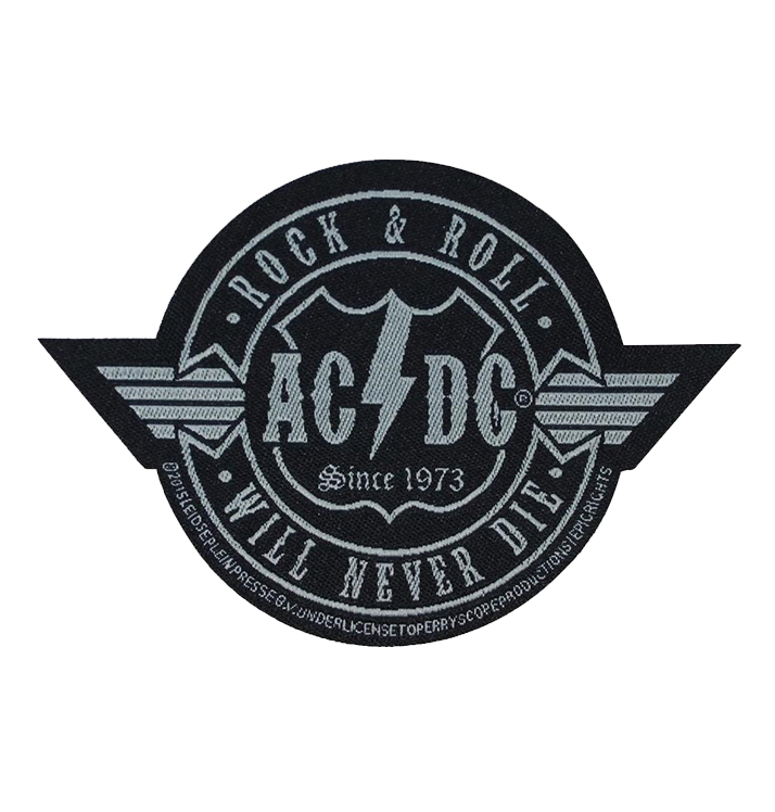 AC/DC - 'Rock n Roll Will Never Die' Cut-out Patch