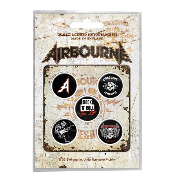 AIRBOURNE - 'Boneshaker' Badge Set