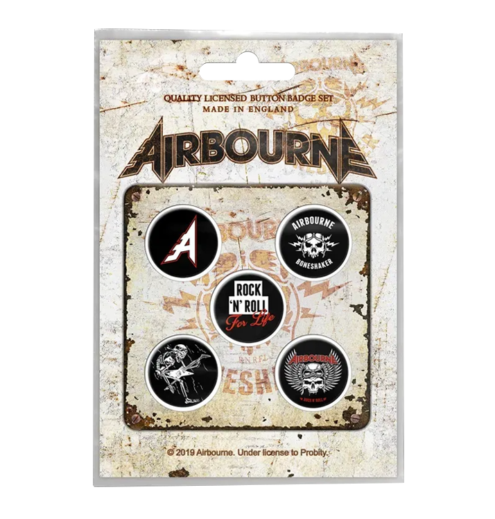 AIRBOURNE - 'Boneshaker' Badge Set