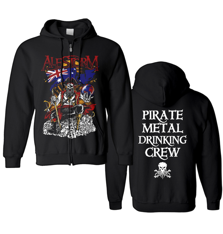 ALESTORM - 'Pirate Metal Drinking Crew' Zip-Up Hoodie