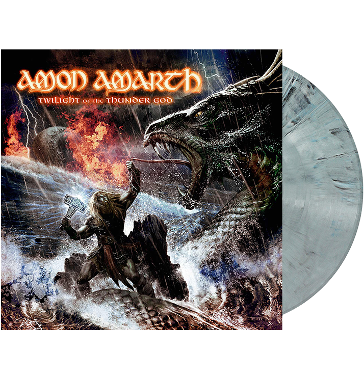 AMON AMARTH - 'Twilight Of The Thunder God' Grey Blue Marbled LP