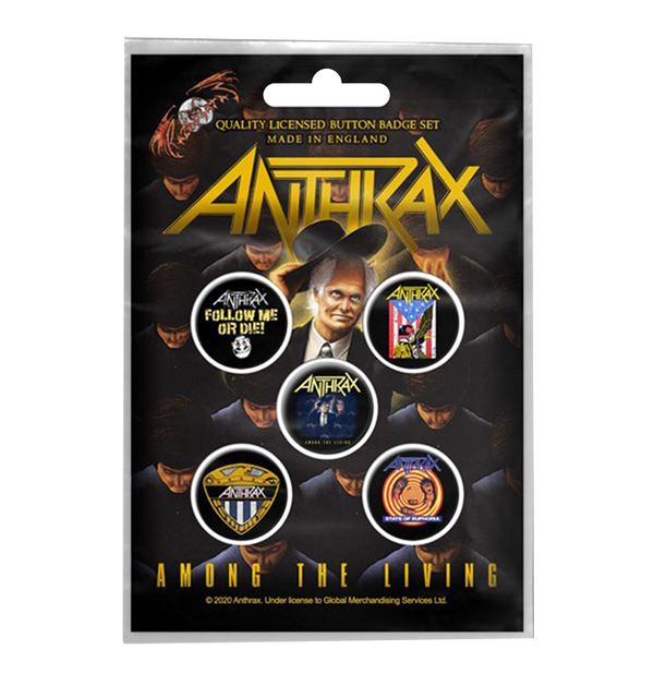 ANTHRAX - 'Among The Living' Badge Set
