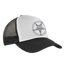 BAG OV BONES - 'Baphomet Pentagram' Trucker Hat (White)